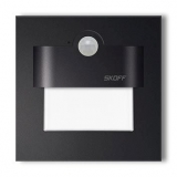 LED nástenné svietidlo Skoff Tango černá studená 230V MM-TAN-D-W s čidlom pohybu