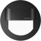 LED nástenné svietidlo Skoff Rueda čierna studená 10V MH-RUE-D-W-1 IP66