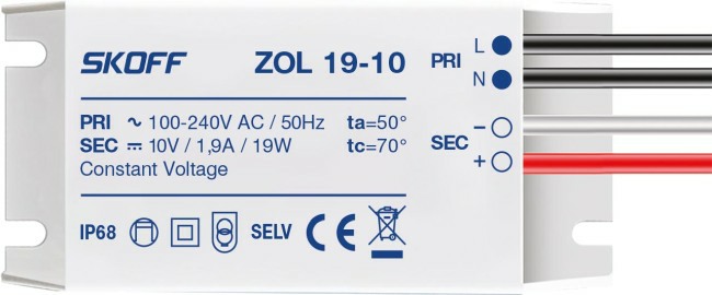 Skoff Zol 19 10V DC 19W - napájací zdroj (Skoff Zol 19 10V DC 19W)