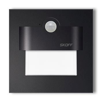 LED nástenné svietidlo Skoff Tango čierna teplá 230V MM-TAN-D-H s čidlom pohybu