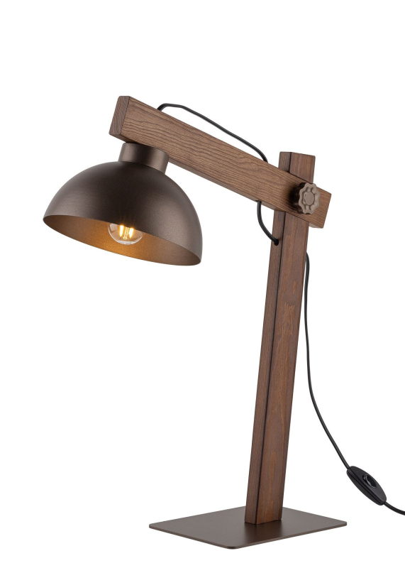 E-shop Stolná lampa TK 5788 OSLO hnedá tmavé drevo (Stolná lampa TK 5788 OSLO hnedá tmavé drevo)