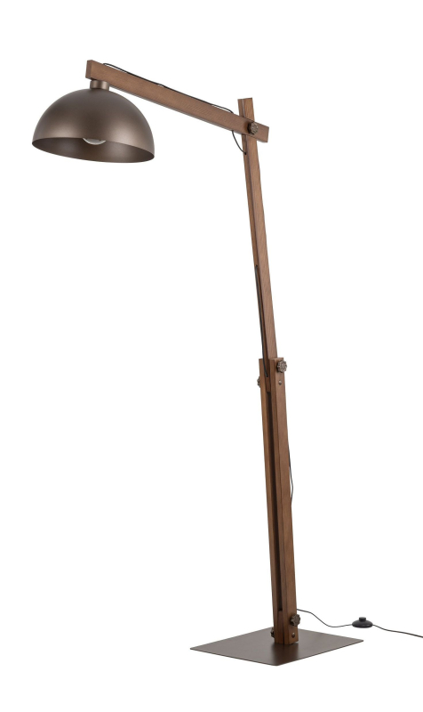 E-shop Podlahová lampa TK 6319 OSLO hnedá tmavé drevo (Podlahová lampa TK 6319 OSLO hnedá tmavé drevo)