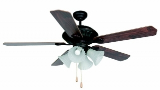 Stropný ventilátor s osvetlením Faro CORSO 33274 tmavý dub